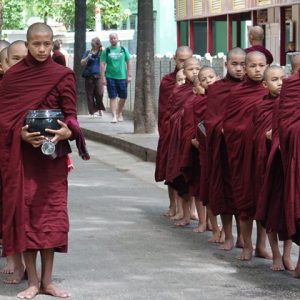 Morning ceremony of the monks in Mahagandayon Monastery