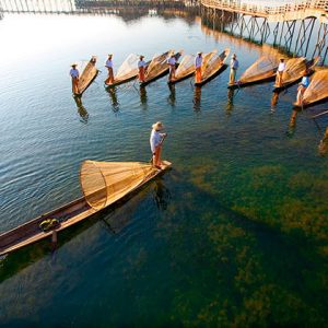 Inle Lake fishermen highlight of myanmar tours