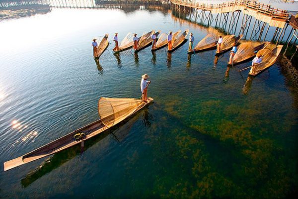 Inle Lake fishermen highlight of myanmar tours