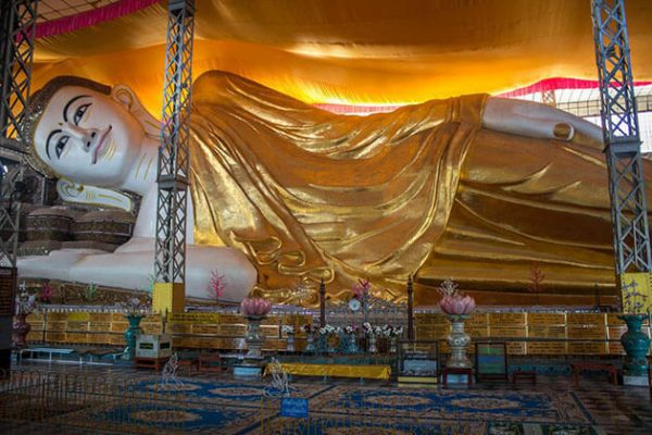 shwethalyaung buddha image - myanmar tour 6 days