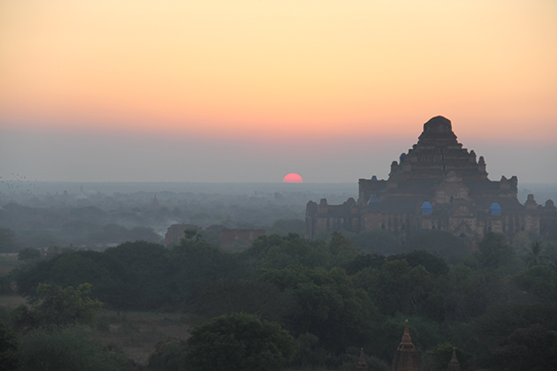 Sunrise over Bagan temples