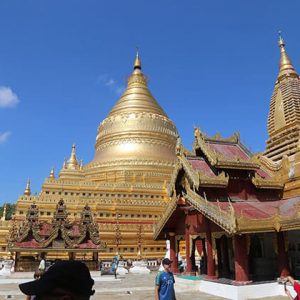 Shwezigon pagoda - one of the most famous attraction for 8 days myanmar tour