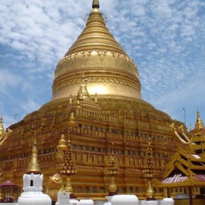 Shwezigon Pagoda in Bagan Myanmar