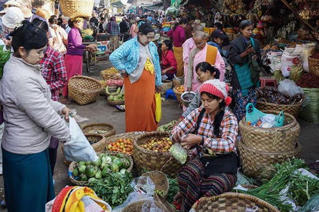 Zegyo Market in Mandalay Myanmar