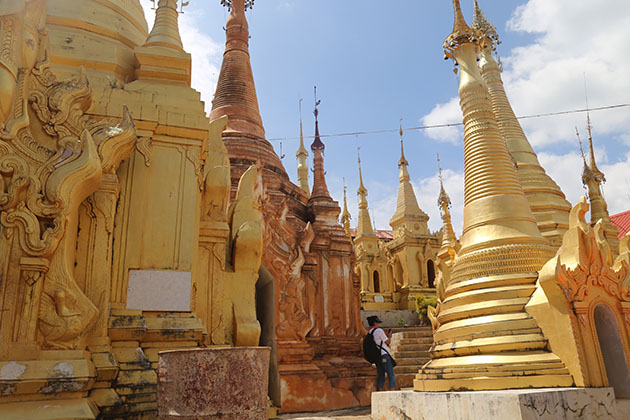 thousands of stupas in shwe indein temple - ideal place to visit in myanmar thailand tour