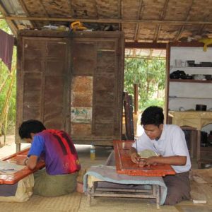 Lacquer workshop in Bagan