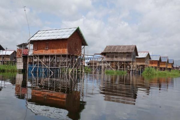 Stilt houses in Inle Lake