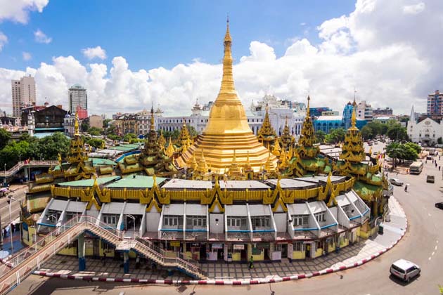 Sule Pagoda in the heart of Yangon