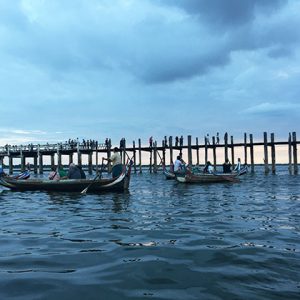 Sunset on U Bein Bridge Mandalay