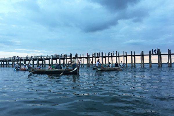 Sunset on U Bein Bridge Mandalay