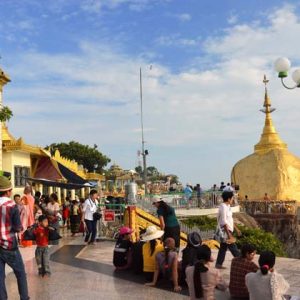 The Golden Rock in Kyaikhtio Pagoda