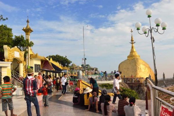 The Golden Rock in Kyaikhtio Pagoda