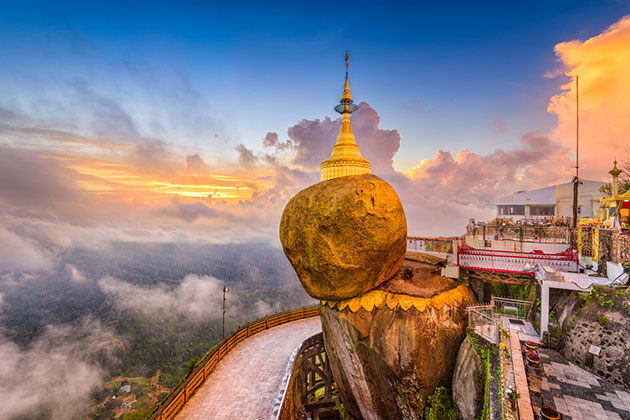 Visit the charming Golden Rock in Myanmar Itinerary 5 days