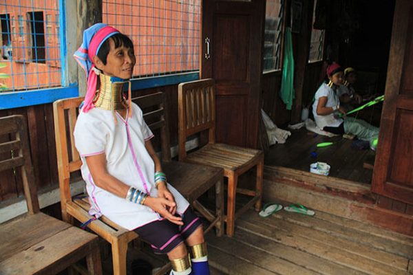 longneck women in Inle Lake