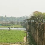 the 200 year old U Bein Bridge in Mandalay