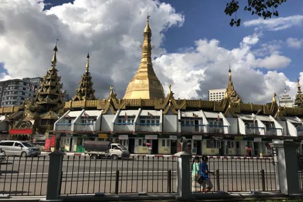 the Sule Pagoda in Yangon
