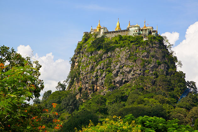 the spectacular Mt Popa