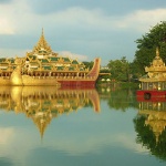 The Karaweik Hall in Kandawgyi Lake-Yangon Bagan tour