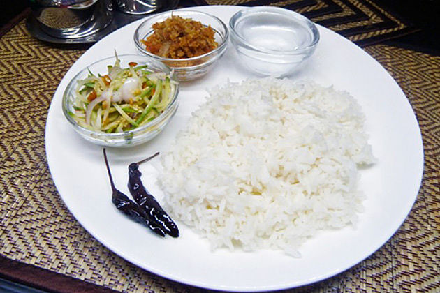 Thingyan hta-min-a special rice eaten in Thingyan festival