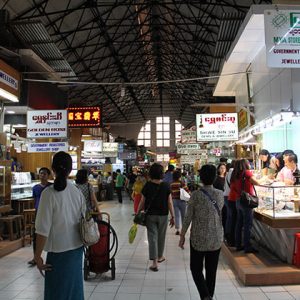 Bogyoke Aungsan market is the largest and most vibrant bazaar in Yangon
