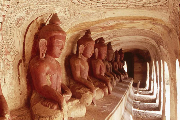Buddha image in the cave in Mt Po Win