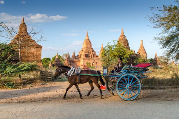 Get on a horse cart ride and explore Bagan from a different perspective