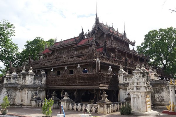 Golden palace monastery in Mandalay