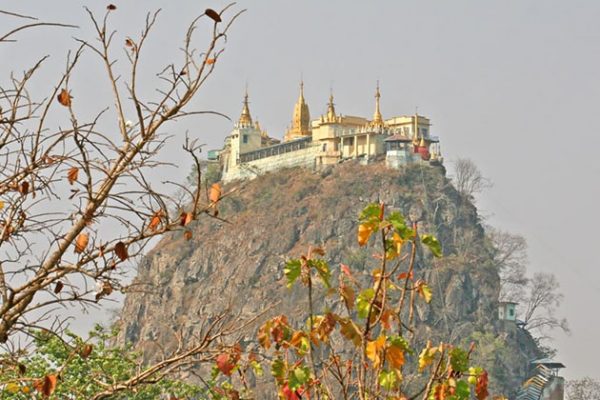 Mt Popa is a magnificent extinct volcano in the Bagan with 1515 meters high