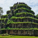 Prasat Thom-an ancient ruin of the 36 meter high temple in Koh Ker