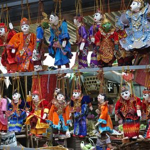 Puppet was sold as a souvenir at the local Nyaung U Market in Bagan