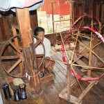 Silk weaving workshop in Inle Lake