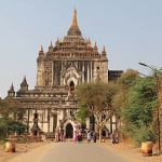 The mossy tiled Htilomino Temple