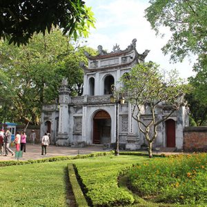 The temple of Literature is the first national university of Vietnam
