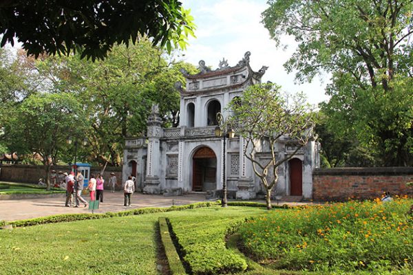 The temple of Literature is the first national university of Vietnam