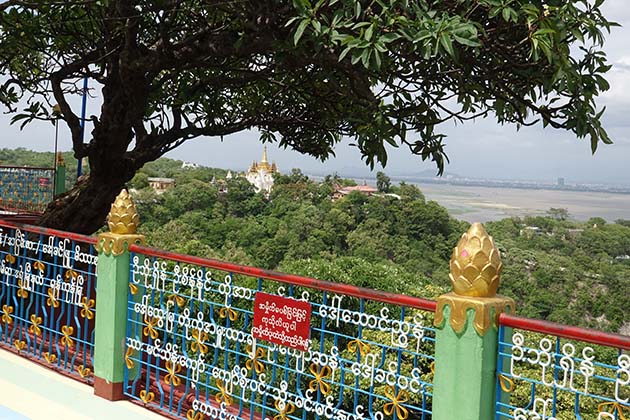 View from the pagoda on the top of Sagaing Hill