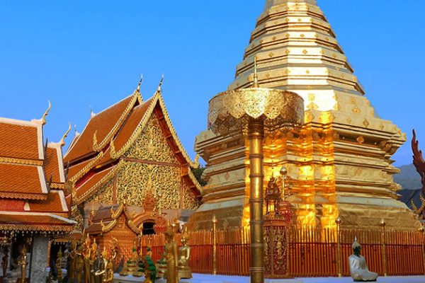 Wat Phra That Doi Suthep is the most famous pagoda in Chiang Mai