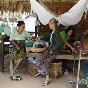 a family in Bagan village