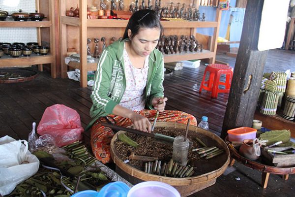 a local cigar house in Inle Lake