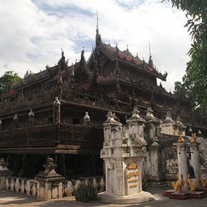 the golden palace monastery in Mandalay