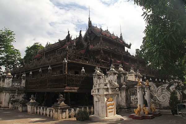 the golden palace monastery in Mandalay
