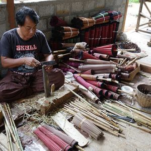 traditional paper and umbrella making village in Pindaya