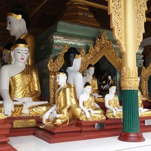 Buddha images Shwedagon Pagoda
