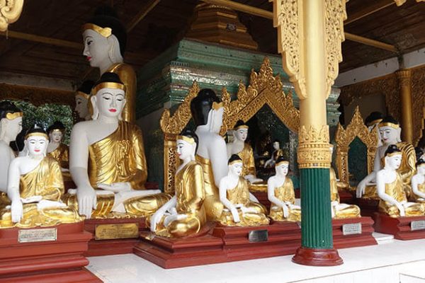 Buddha images Shwedagon Pagoda