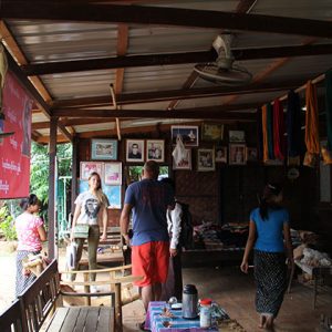 meet the local in the village in Bagan