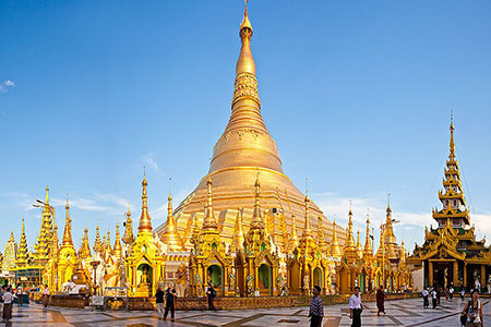shwedagon pagoda - the landmark of yangon - myanmar tour 5 days