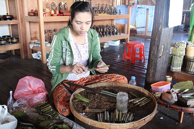 the local cheroot making in Nampan village