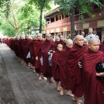 Monks in the mahagandayone monastery