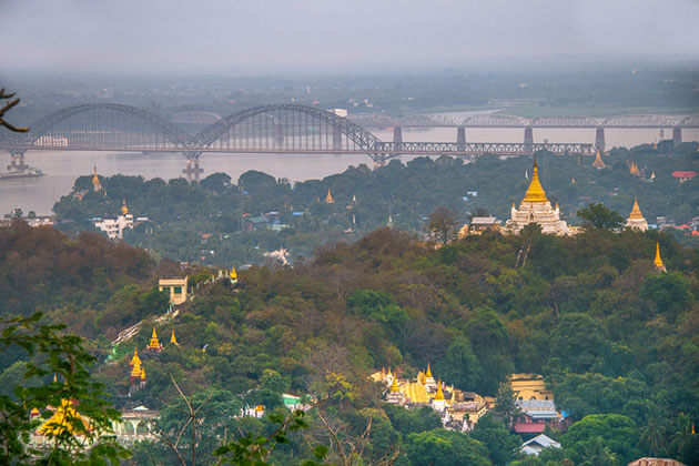 Sagaing Hill panoramic view