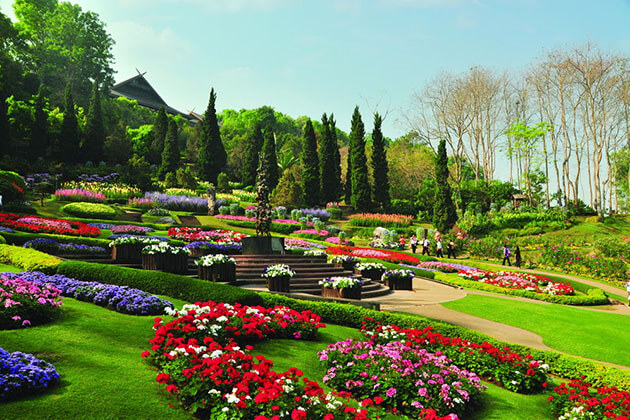 the beautiful Doi Tung Royal Gardens chiang mai