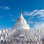 the white-washed Hsinybyume temple is built as the shape of mt Meru
